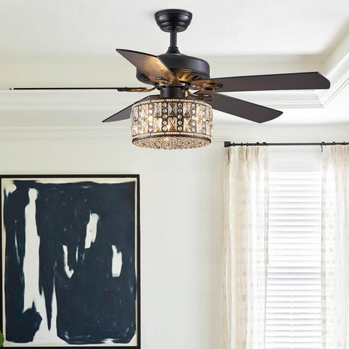 Plafonnier Ventilateur Tambour Noir