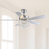 Plafonnier Ventilateur Cristal Cinq Pales