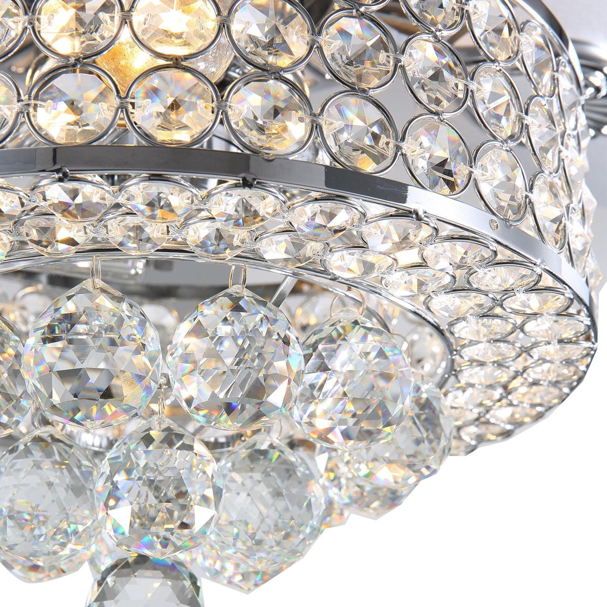 Plafonnier Ventilateur Cristal Cinq Pales