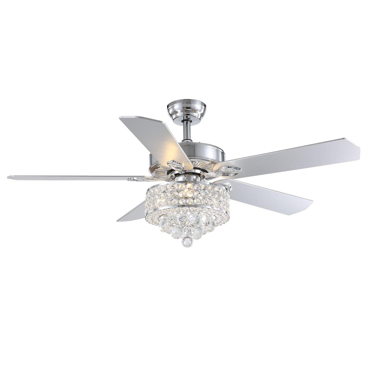 Plafonnier Ventilateur Cristal Cinq Pales