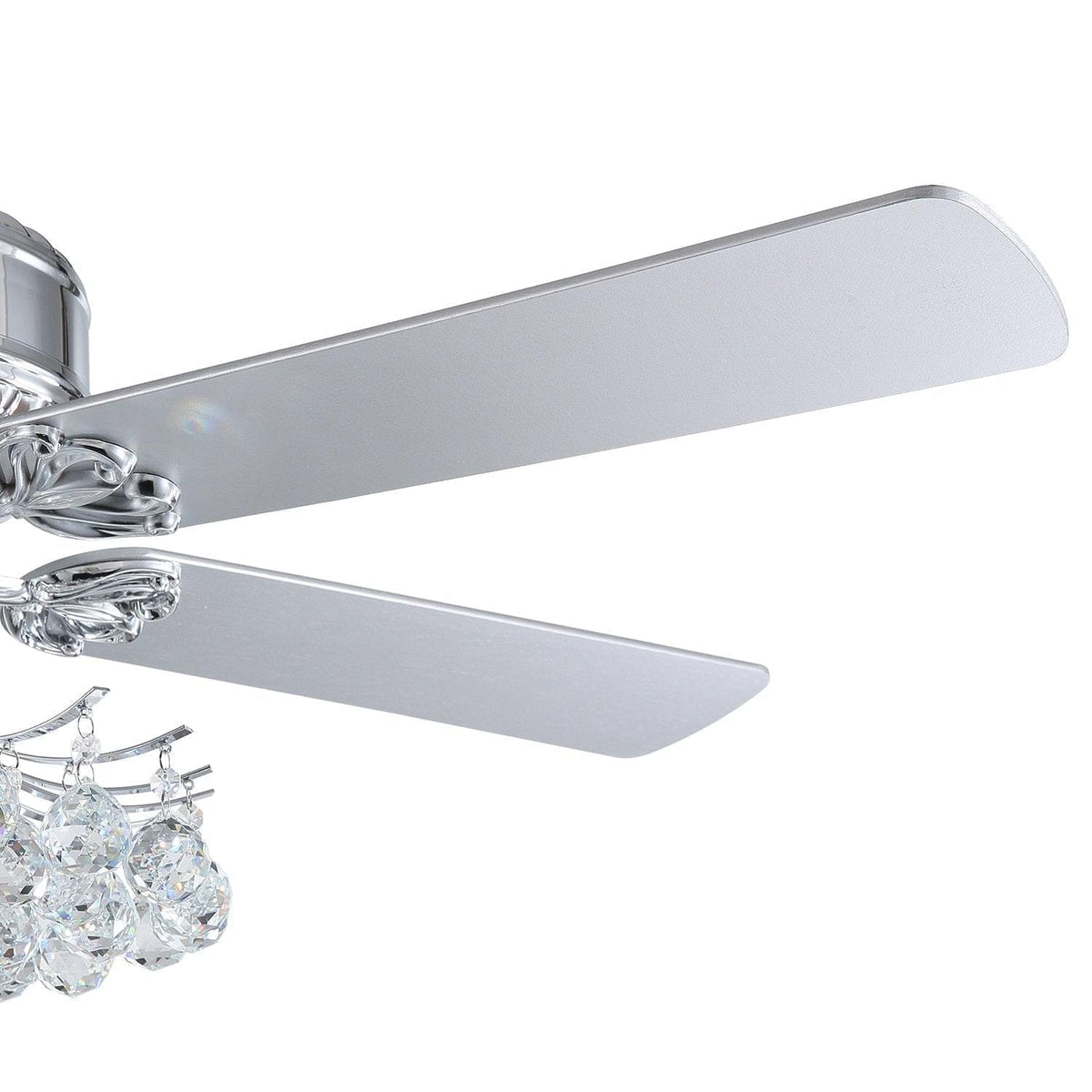 Plafonnier Ventilateur Cristal Gouttes avec 5 Pales