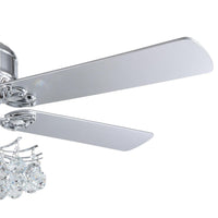 Plafonnier Ventilateur Cristal Gouttes avec 5 Pales
