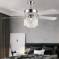 Plafonnier Ventilateur Cascade Cristal