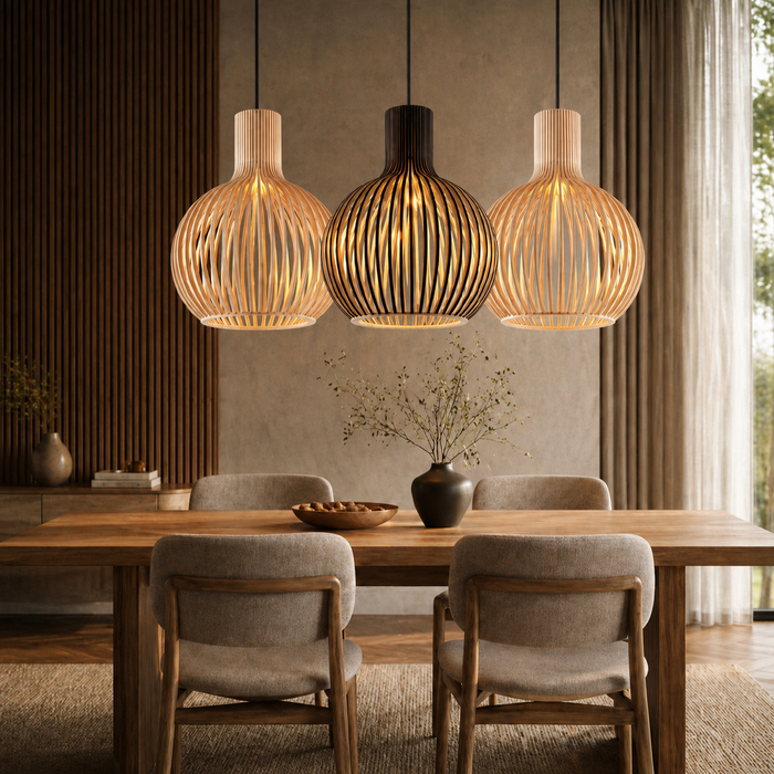 Lampe Suspendue Bois Scandinave Nola Lumio