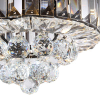 Plafonnier Ventilateur Cristal avec 5 Pales Noires
