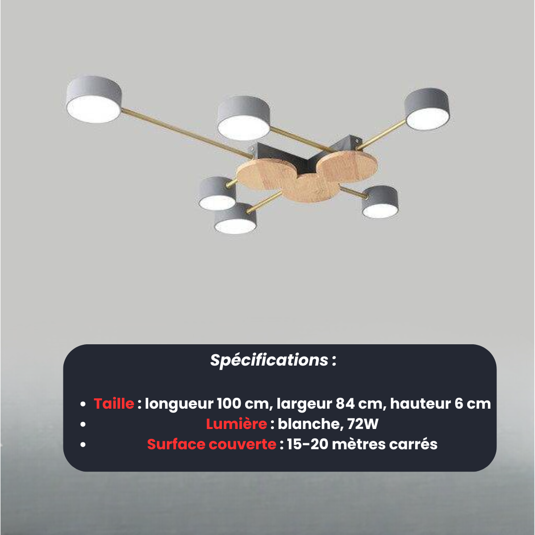 Plafonnier LED Puissant | Éclairage Moderne et Intense Lumio™