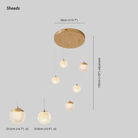 SPIRA - Lustre Moderne Bulle Doré en Acrylique Lumio™