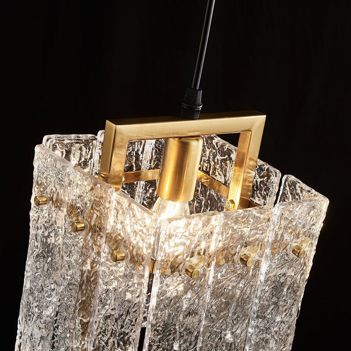 Lustre Carré Métal Salle à Manger suspendu