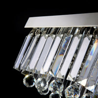 Lustre Carré Cristal Argenté Couloir couloir