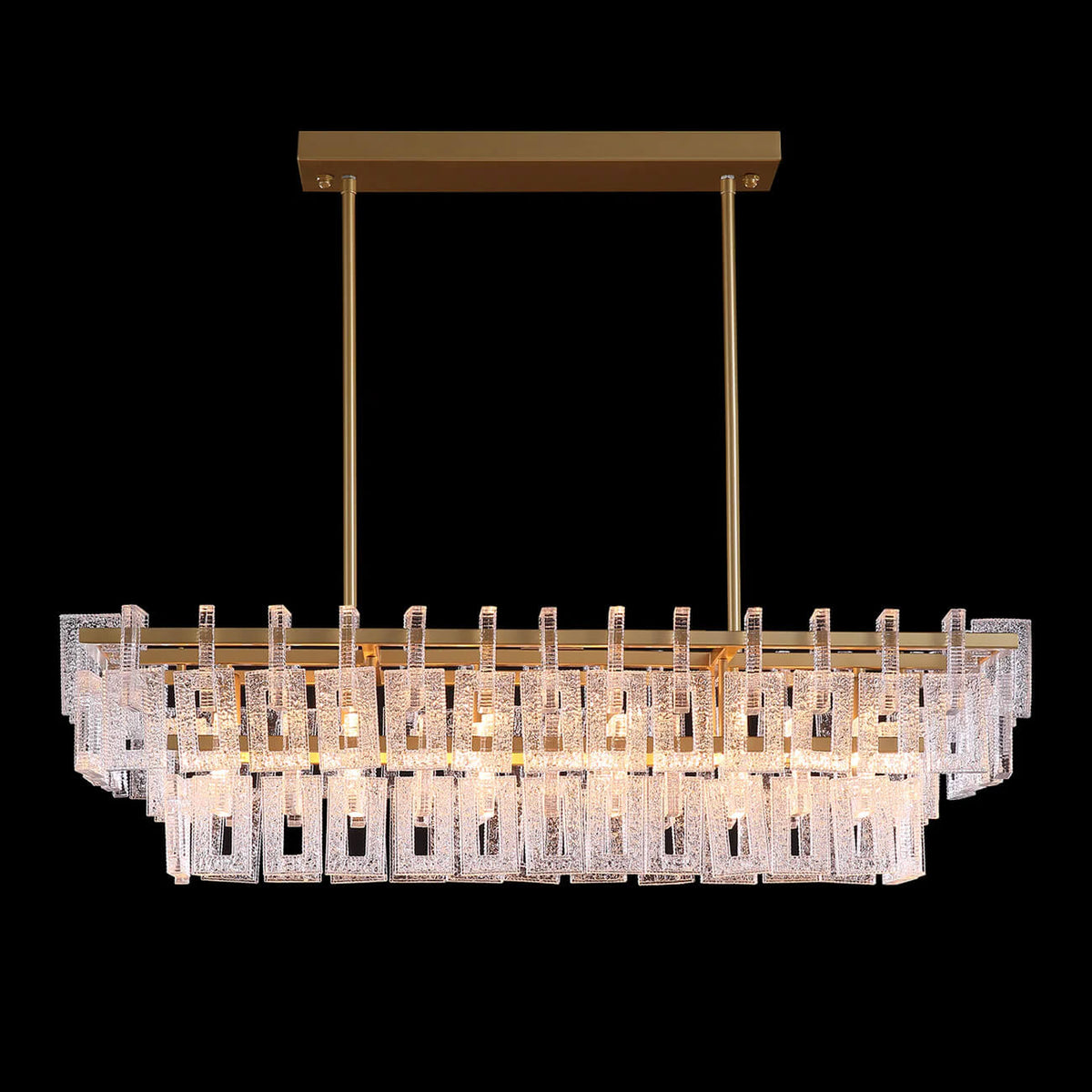 Lustre Rectangulaire Métal Salle à Manger salle à manger