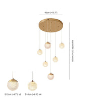 SPIRA - Lustre Moderne Bulle Doré en Acrylique Lumio™