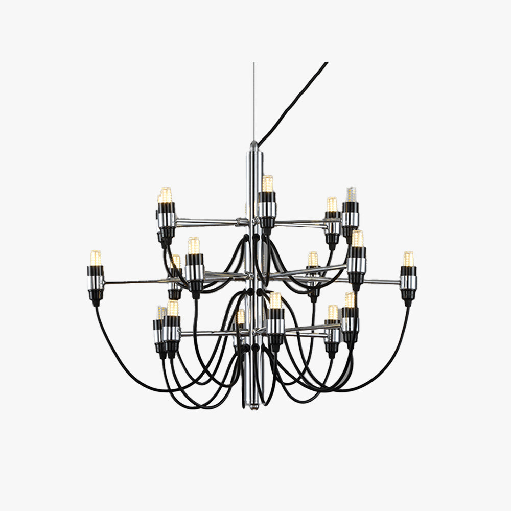 VINTORIA – Lustre Chandelier en Métal Noir Rétro Lumio™