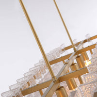 Lustre Linéaire Verre Doré