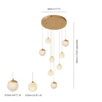 SPIRA - Lustre Moderne Bulle Doré en Acrylique Lumio™