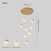 SPIRA - Lustre Moderne Bulle Doré en Acrylique Lumio™