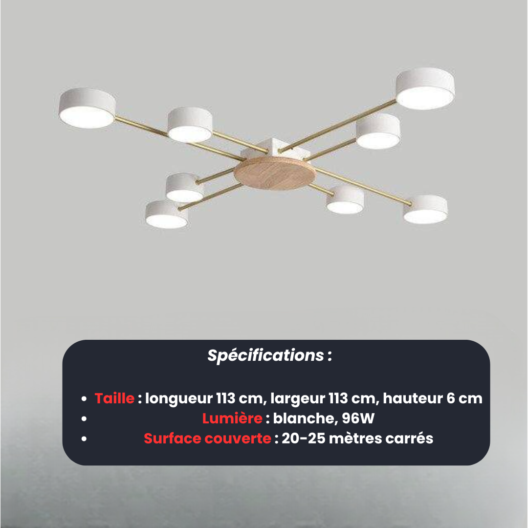 Plafonnier LED Puissant | Éclairage Moderne et Intense Lumio™