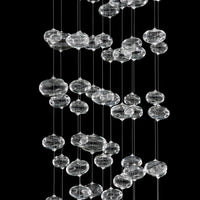 Lustre Verre Bulles Base Ronde pour Salle à Manger