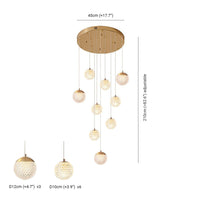 SPIRA - Lustre Moderne Bulle Doré en Acrylique Lumio™