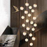 SPIRA - Lustre Moderne Bulle Doré en Acrylique Lumio™
