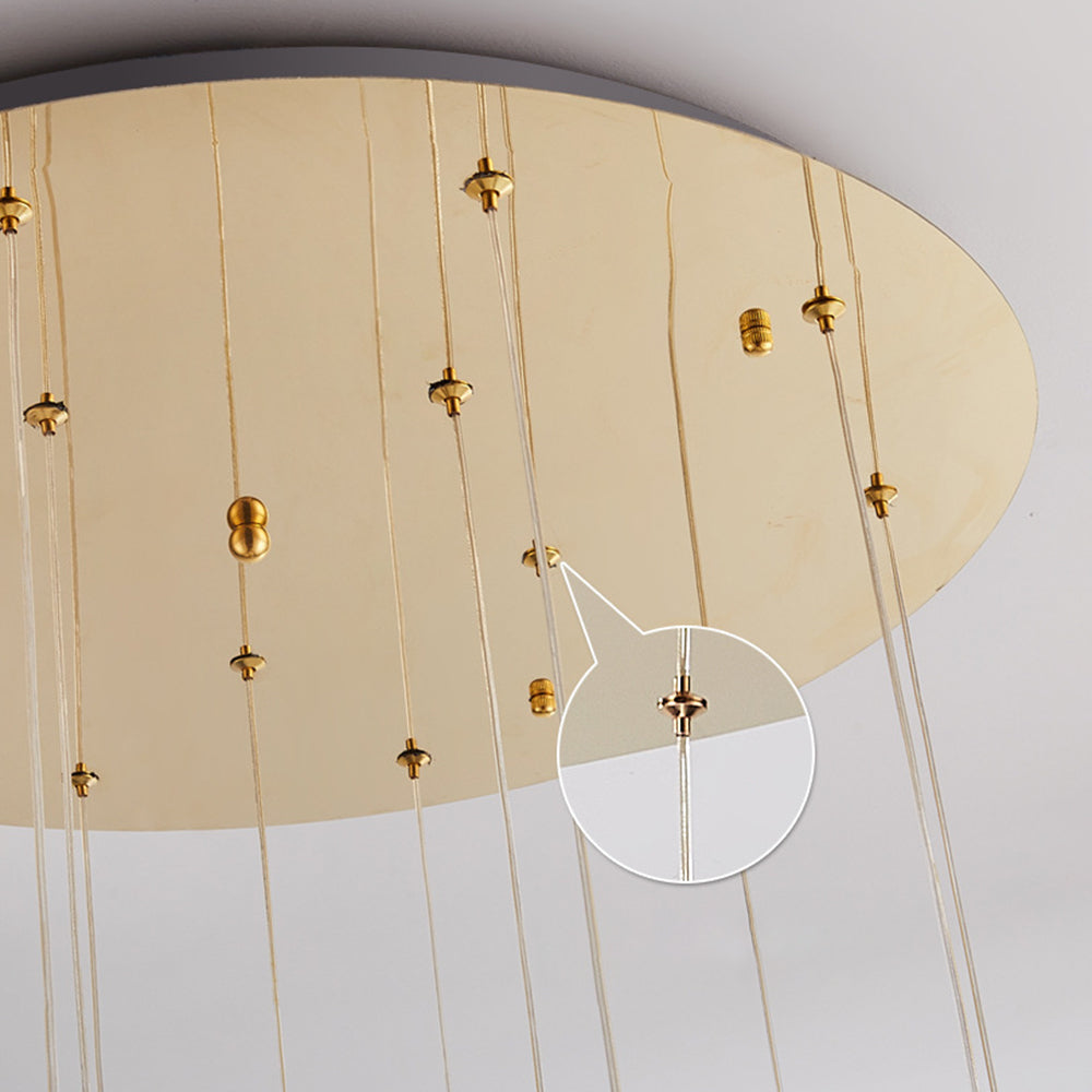SPIRA - Lustre Moderne Bulle Doré en Acrylique Lumio™