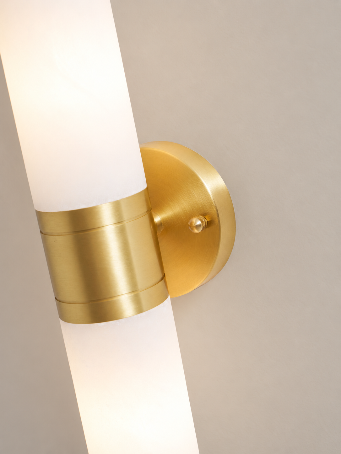 Applique Murale Double Tube en Laiton