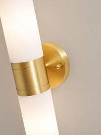 Applique Murale Double Tube en Laiton