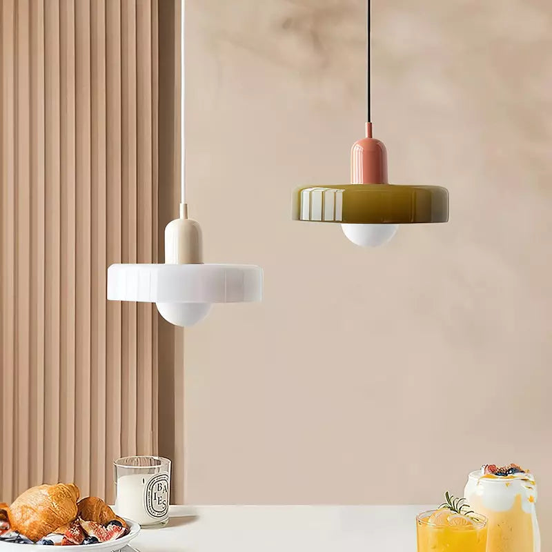 MELLAN – Lampe Suspendue en Verre Coloré au Design Artistique