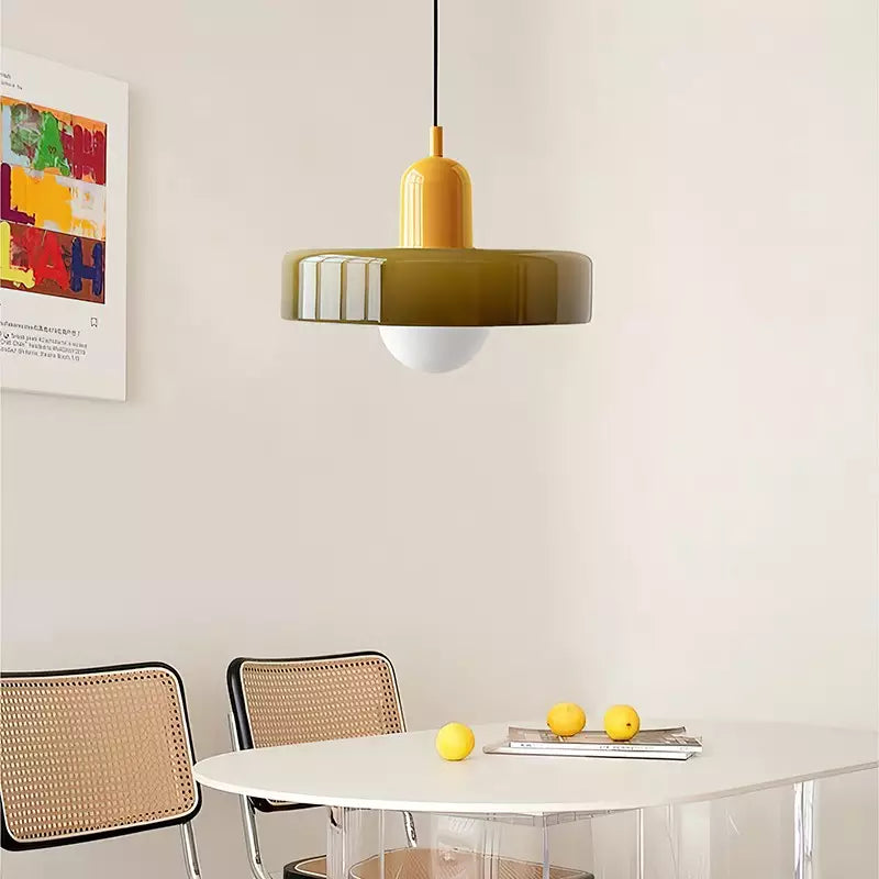 MELLAN – Lampe Suspendue en Verre Coloré au Design Artistique