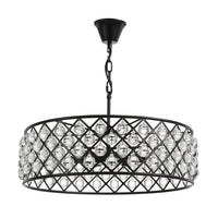 Lustre Rond Cristal Noir design