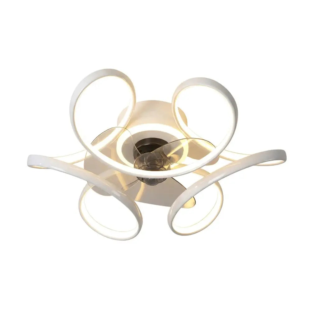 Plafonnier Ventilateur Silencieux Design Artistique LED vu de face