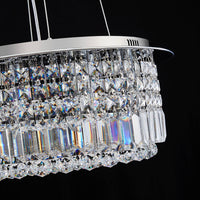 Lustre Rond Cristal Salle à Manger Tambour gros plan