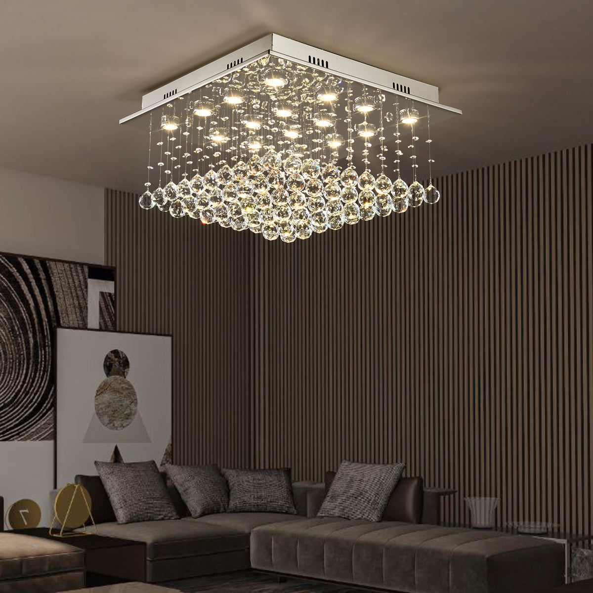 Détail du lustre cristal