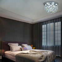 Lustre Rond Cristal Salle à Manger Argenté vue d'ensemble