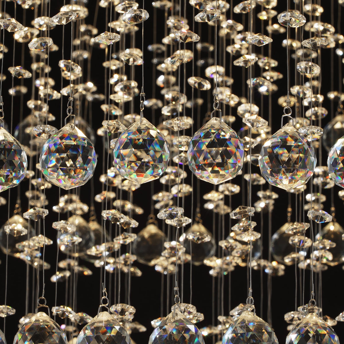 Lustre Rond Cristal Salon design