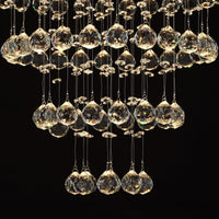 Lustre Rond Cristal Salon gros plan