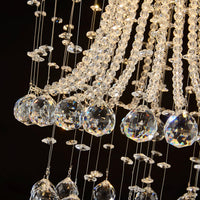 Lustre Rond Cristal Argenté Salon design