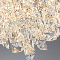 Lustre Rond Cristal Salle à Manger Anneau suspendu