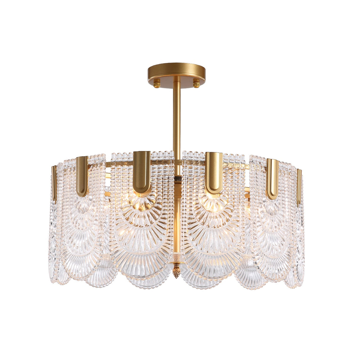 Lustre Rond Métal Doré design