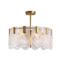 Lustre Rond Métal Doré design