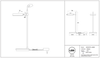 Détail de la tête ronde orientable de la lampe de chevet, vue 8