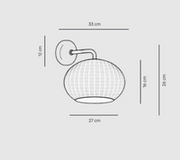 ROTI - Applique Murale Extérieur Style Rotin Lumio™