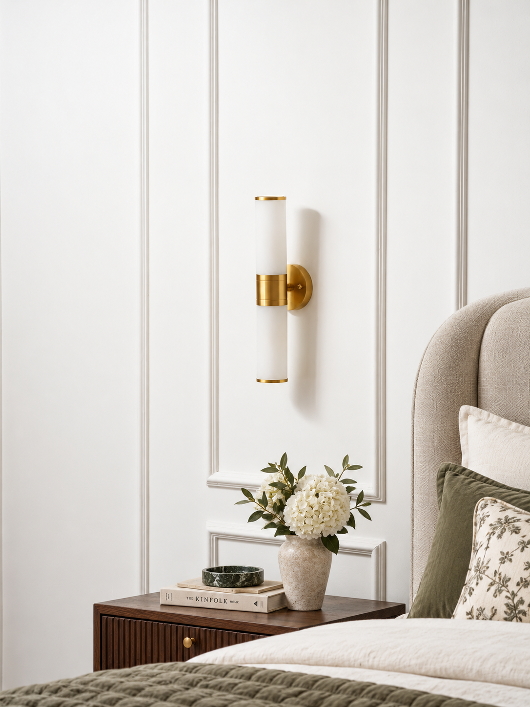 Applique Murale Double Tube en Laiton