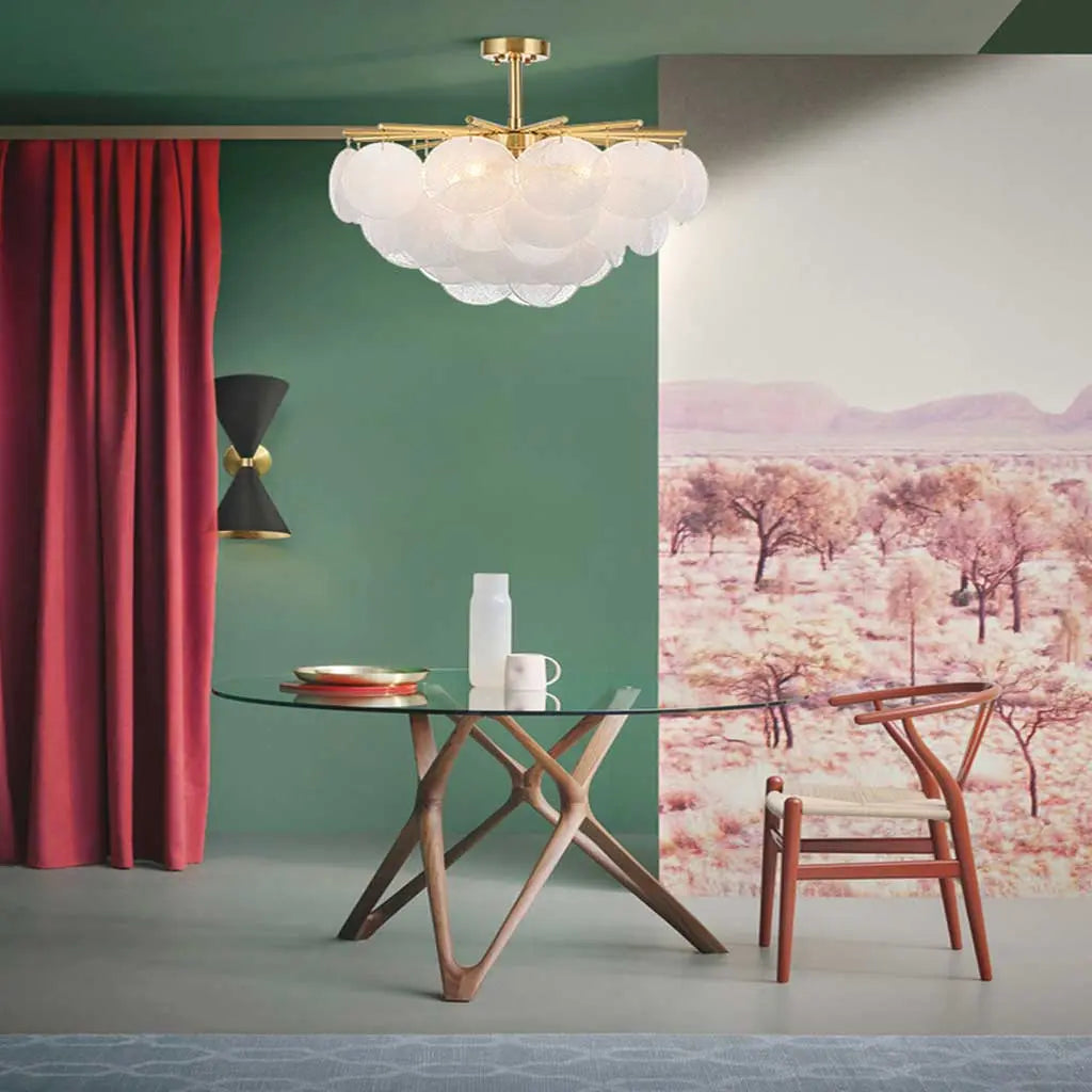 Lustre Scandinave Élégant Nimbus Rond en Verre Lumio™