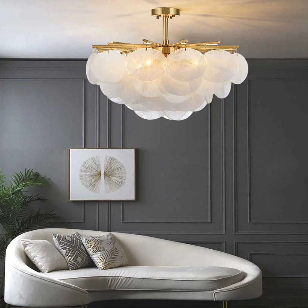 Lustre Scandinave Élégant Nimbus Rond en Verre Lumio™
