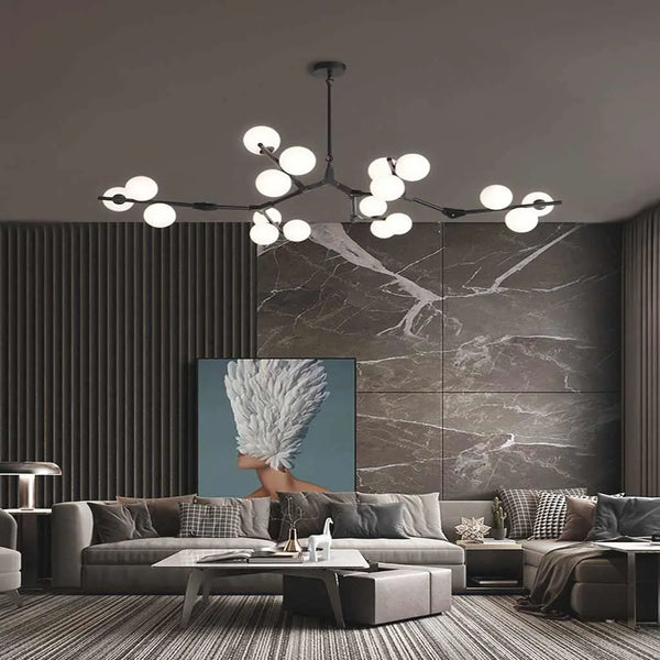 Lustre Nordique Élégant à Branches et Boules en Verre Lumio™