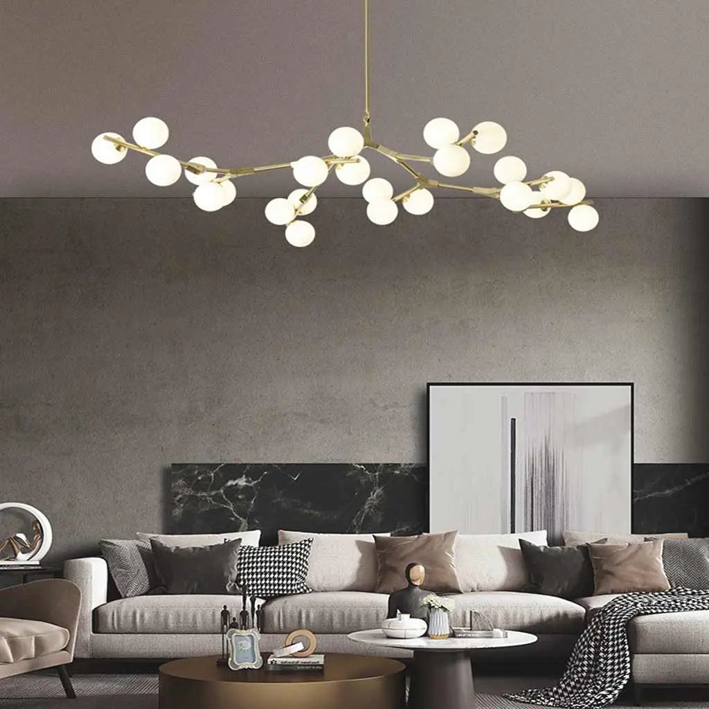 Lustre Nordique Élégant à Branches et Boules en Verre Lumio™