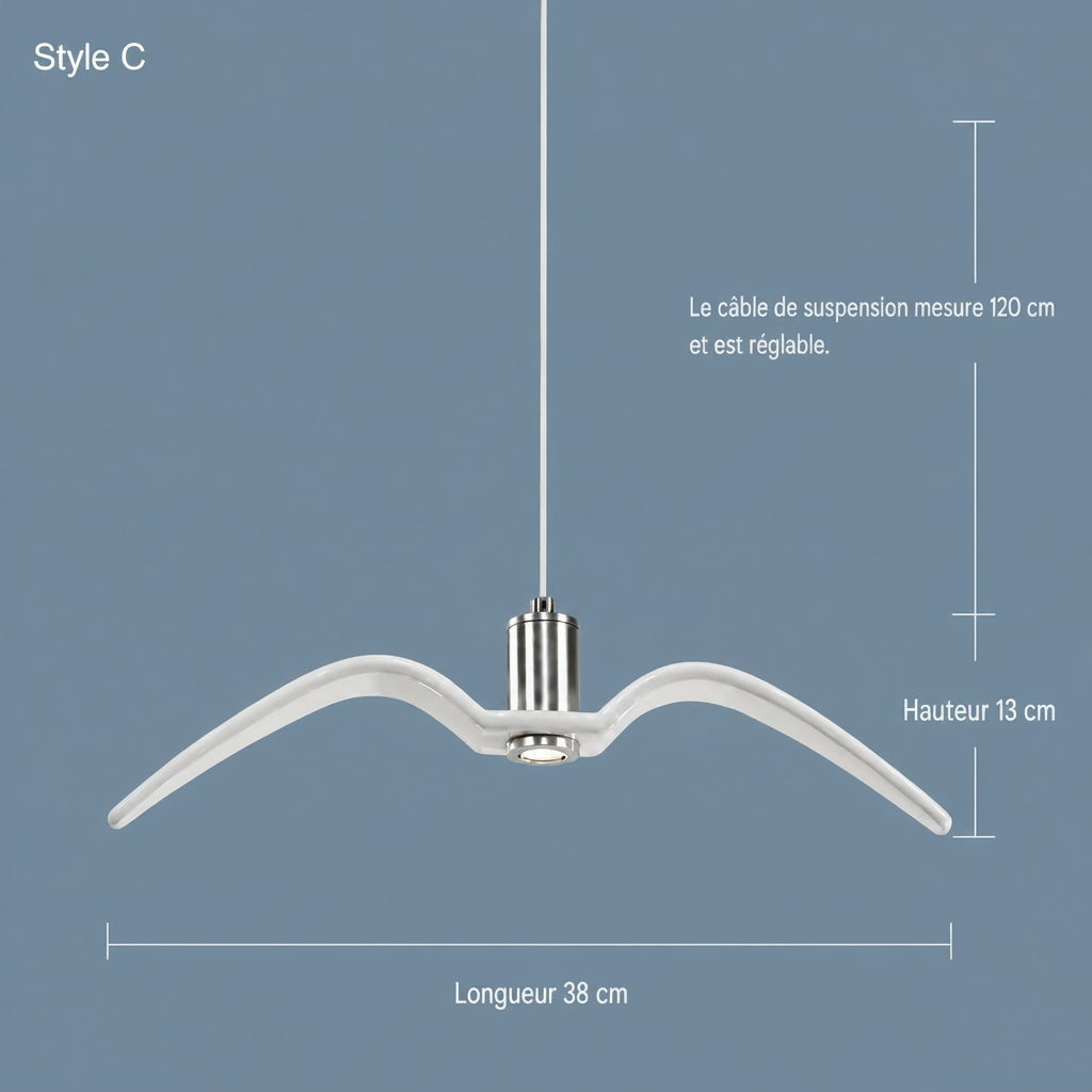 Lampe Suspendue Envol d’Oiseaux Décorative Lumio