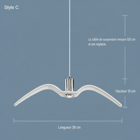 Lampe Suspendue Envol d’Oiseaux Décorative Lumio