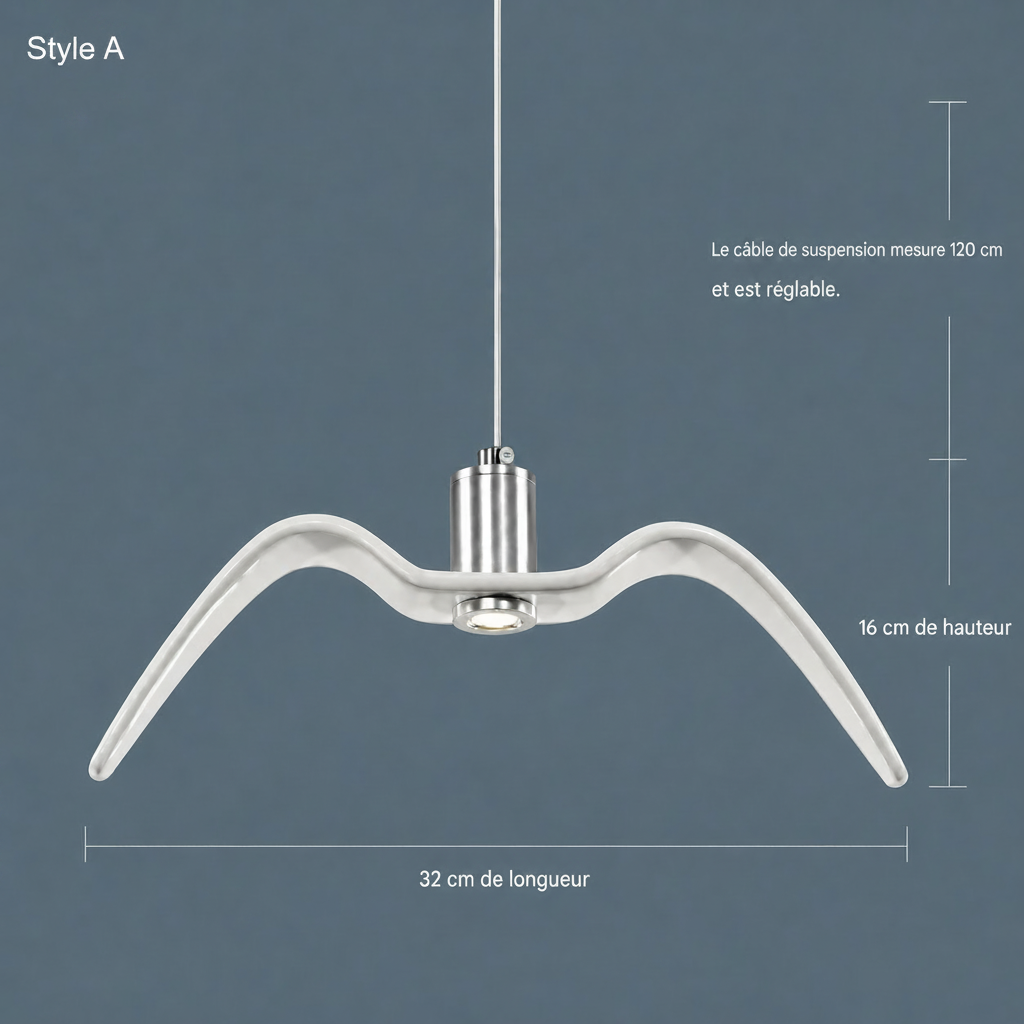 Lampe Suspendue Envol d’Oiseaux Décorative Lumio