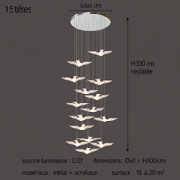 Suspension LED Oiseau Design Moderne Lumeers_marketplace